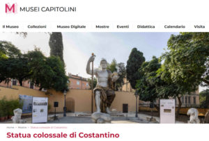Photo de la reconstitution de la statue colossale de Constantin