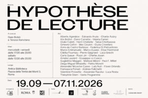 Hypothèse de lecture, expo à la trinité des monts à Rome